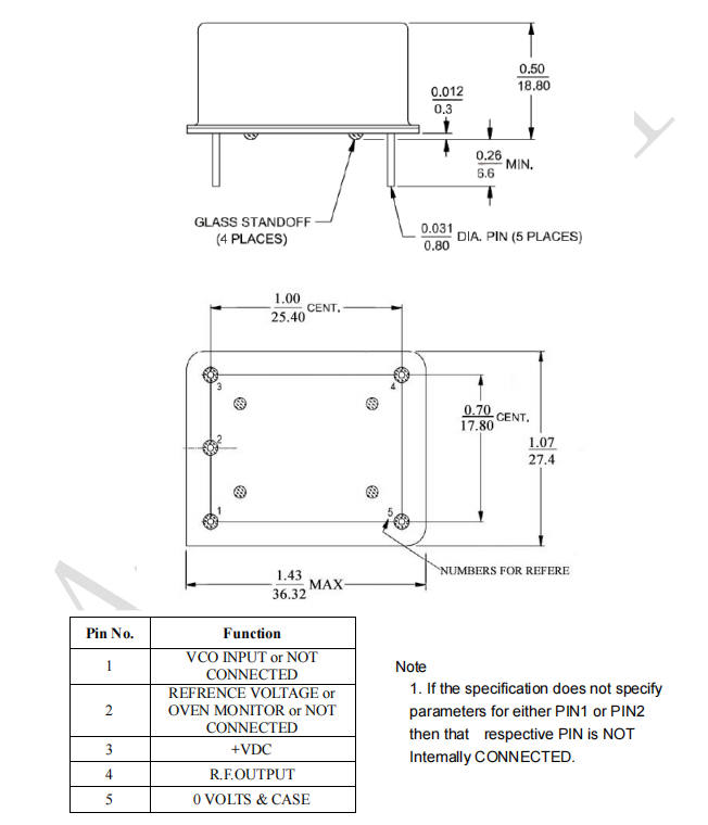 OCXO 36.3*27.4*18.8mm OCXO 36.3*27.4*18.8mm
