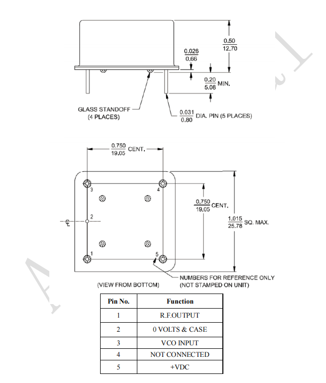OCXO 25.4*25.4*12.8mm OCXO 25.4*25.4*12.8mm