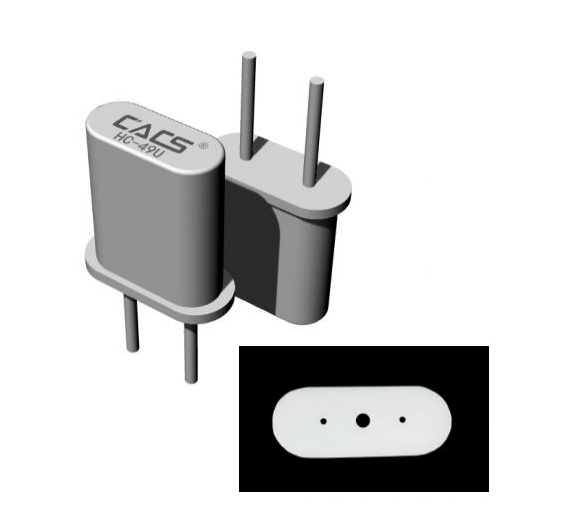 HC-49/U crystal with spacer